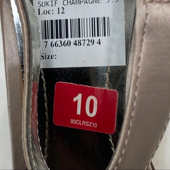 Style & Co Suki Women's Champagne Open Toe Platform Heels Size 10 - Picture 13 of 16